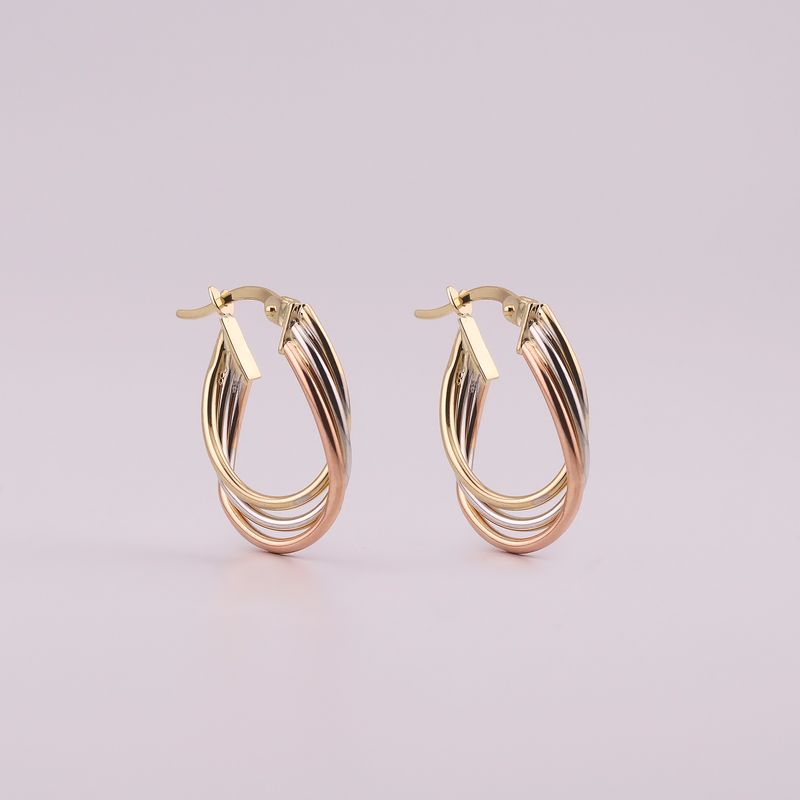 Arracadas Tres Tns Gde. 14k 1.7g